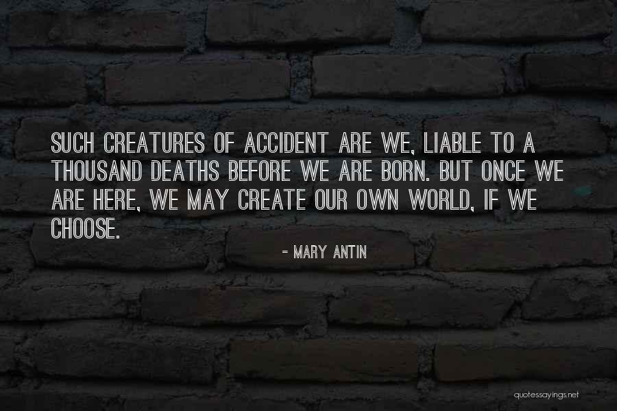 We Create Our Own Quotes By Mary Antin