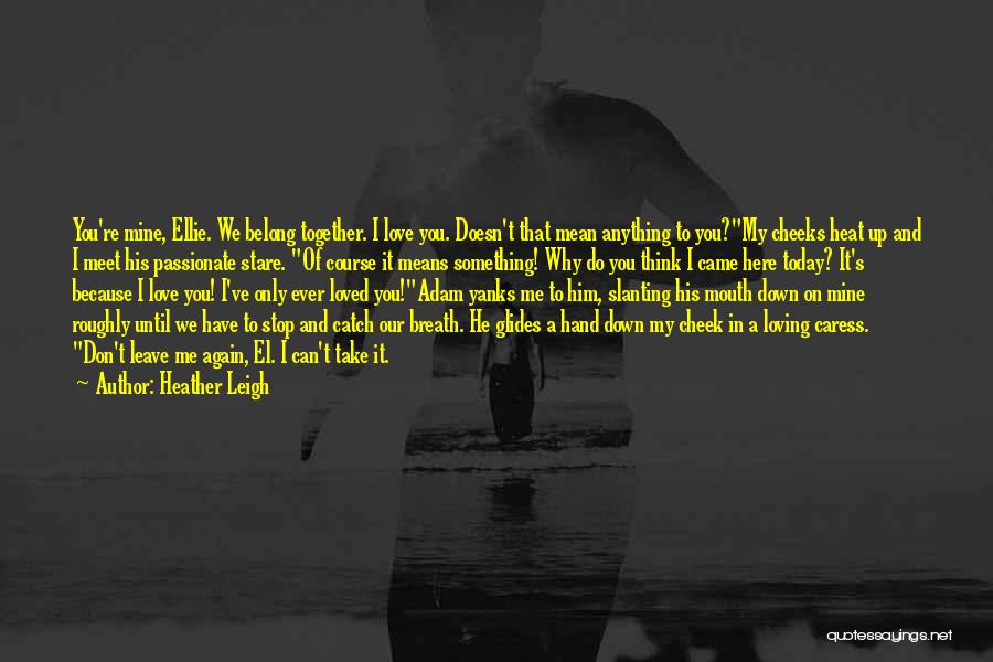 We Don't Belong Together Quotes By Heather Leigh