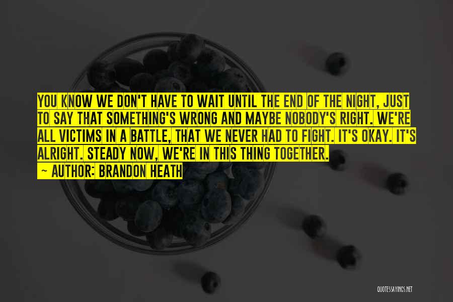 We Don't Fight Quotes By Brandon Heath