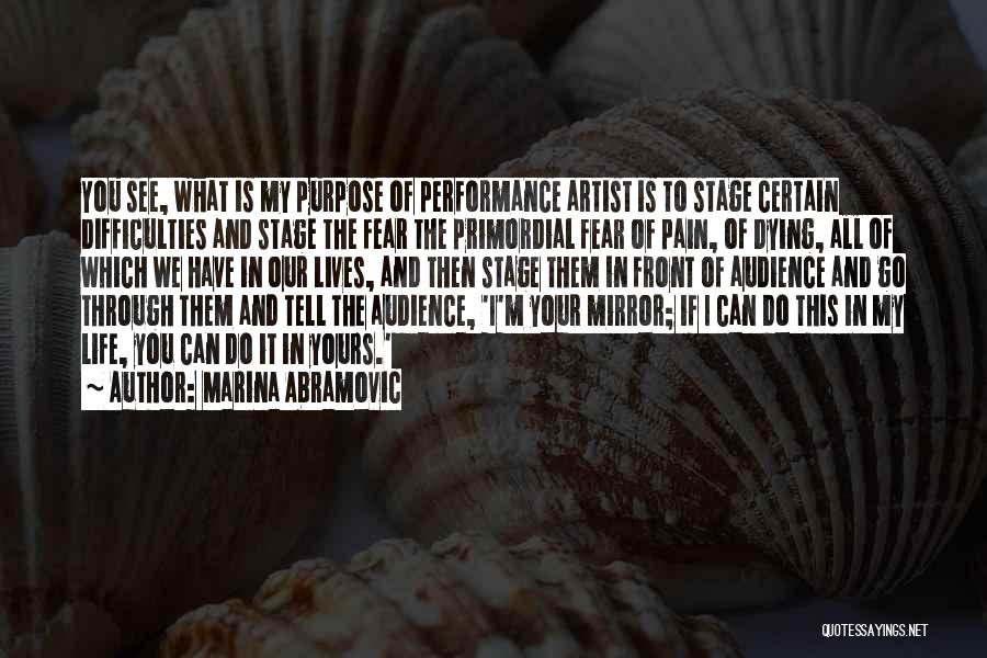 We Go Through Life Quotes By Marina Abramovic