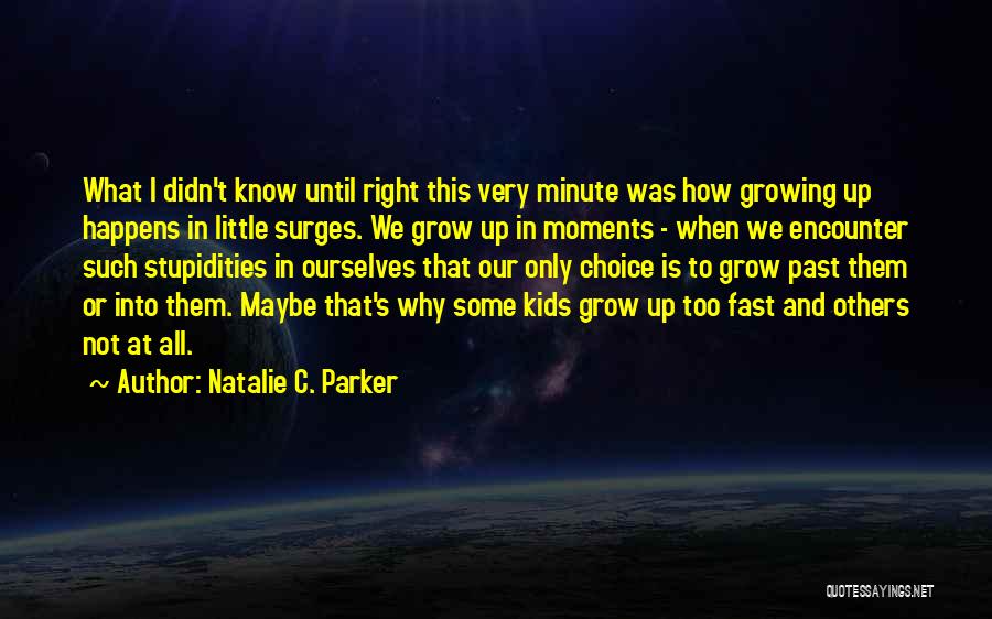 We Grow Up Too Fast Quotes By Natalie C. Parker