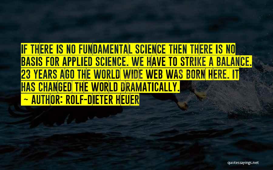 We Have Changed Quotes By Rolf-Dieter Heuer