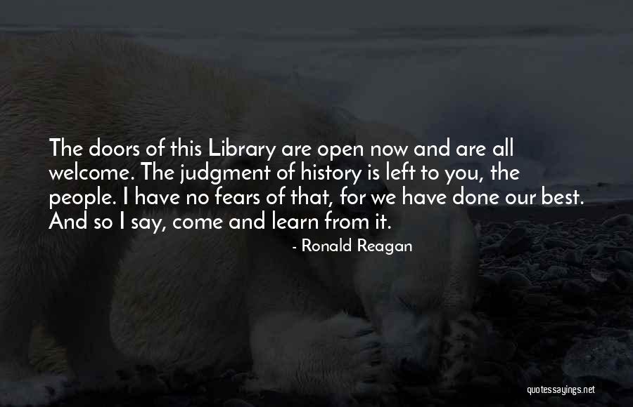 We Learn From History Quotes By Ronald Reagan