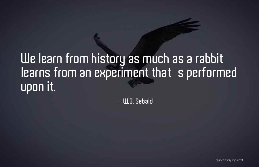We Learn From History Quotes By W.G. Sebald We Learn From History Quotes By W.G. Sebald