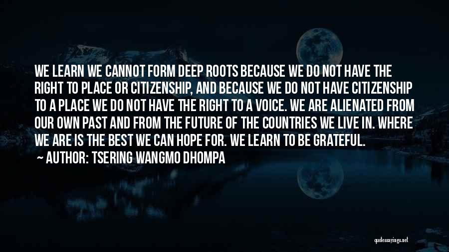 We Learn From The Past Quotes By Tsering Wangmo Dhompa
