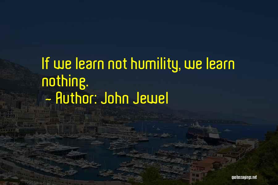 We Learn Nothing Quotes By John Jewel