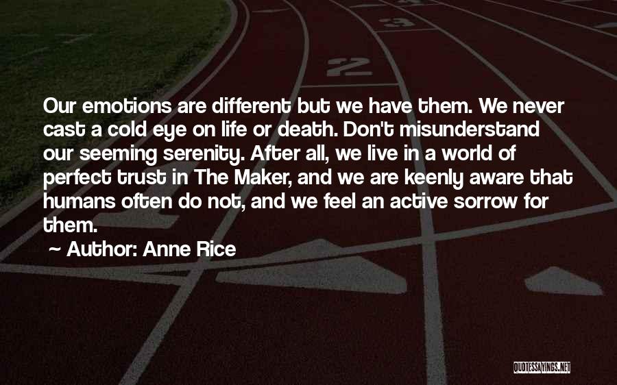 We Live In A Cold World Quotes By Anne Rice
