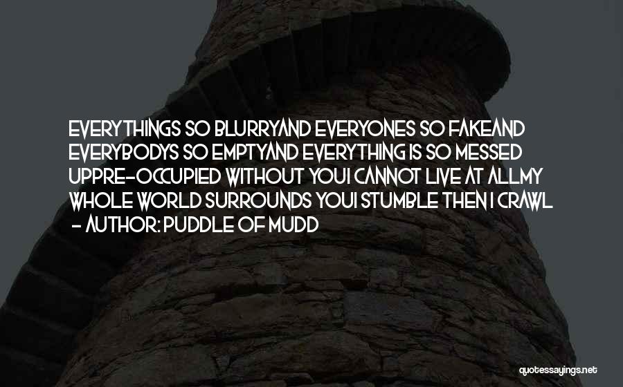 We Live In A Fake World Quotes By Puddle Of Mudd
