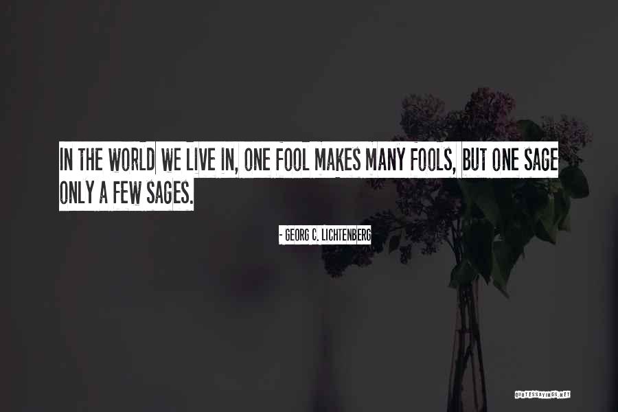 We Live In A World Quotes By Georg C. Lichtenberg We Live In A World Quotes By Georg C. Lichtenberg