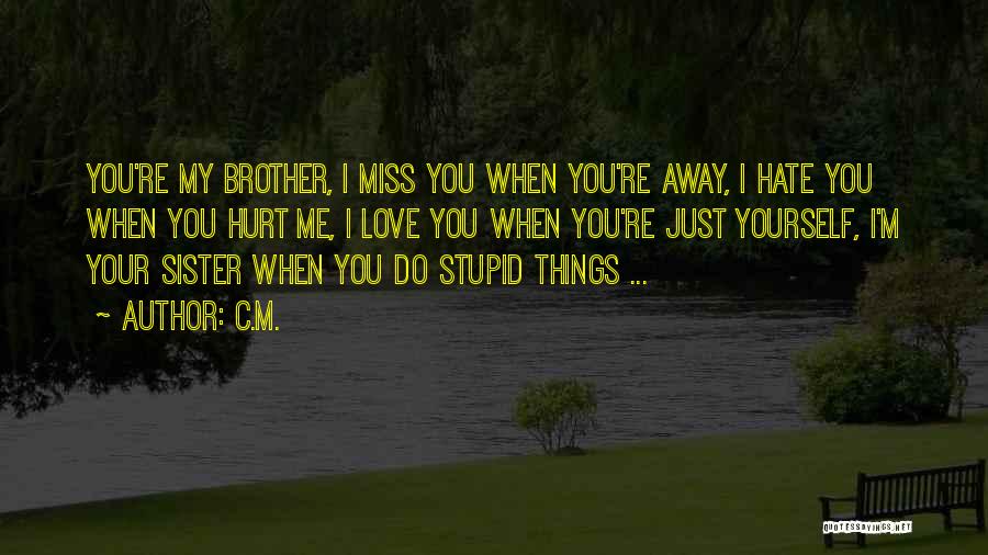 We Miss U Brother Quotes By C.M.