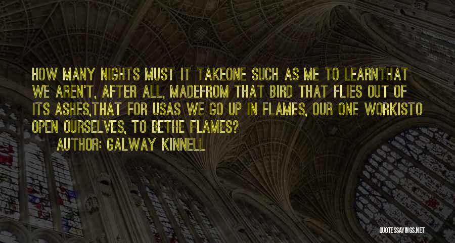 We Must Learn Quotes By Galway Kinnell