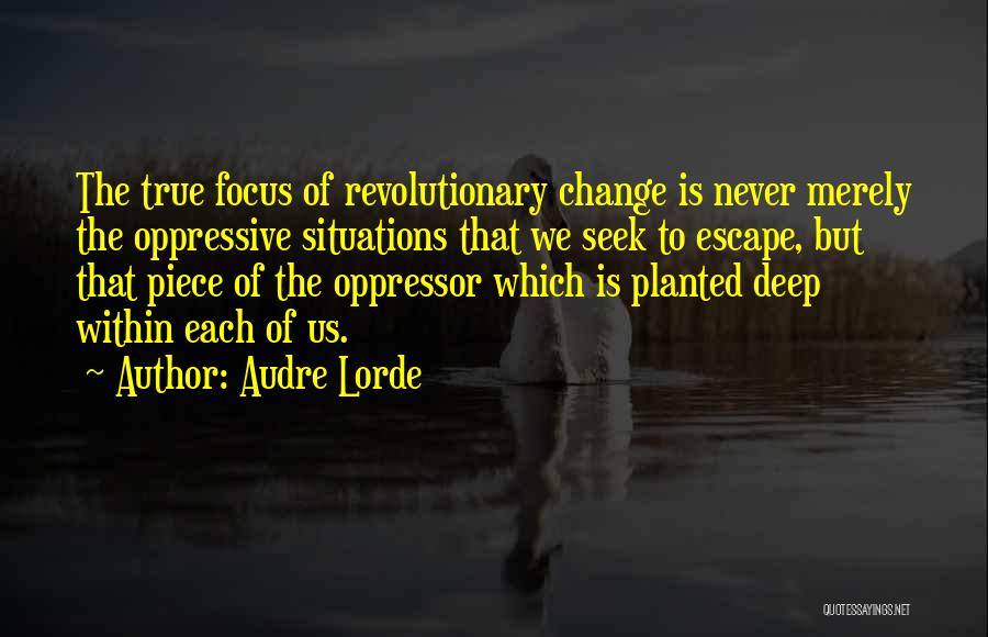 We Never Change Quotes By Audre Lorde