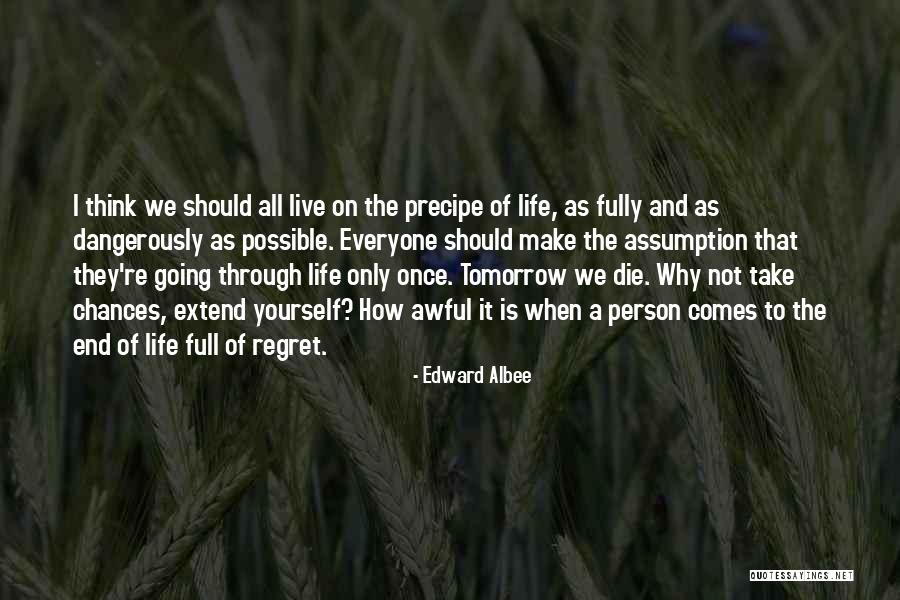 We Only Live Life Once Quotes By Edward Albee