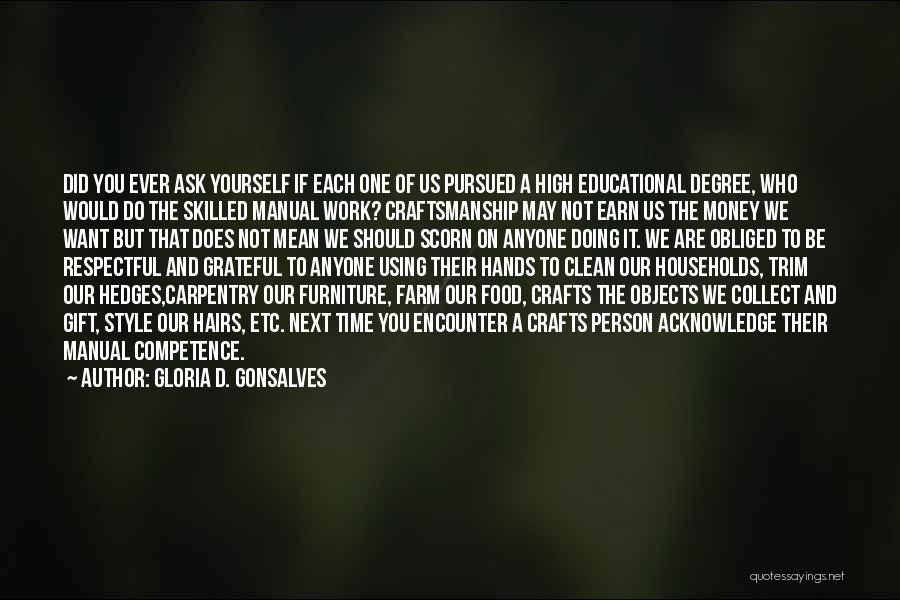 We Should Be Grateful Quotes By Gloria D. Gonsalves