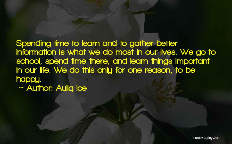 We Spend Our Life Quotes By Auliq Ice