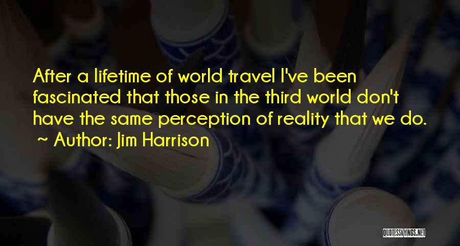 We Travel The World Quotes By Jim Harrison