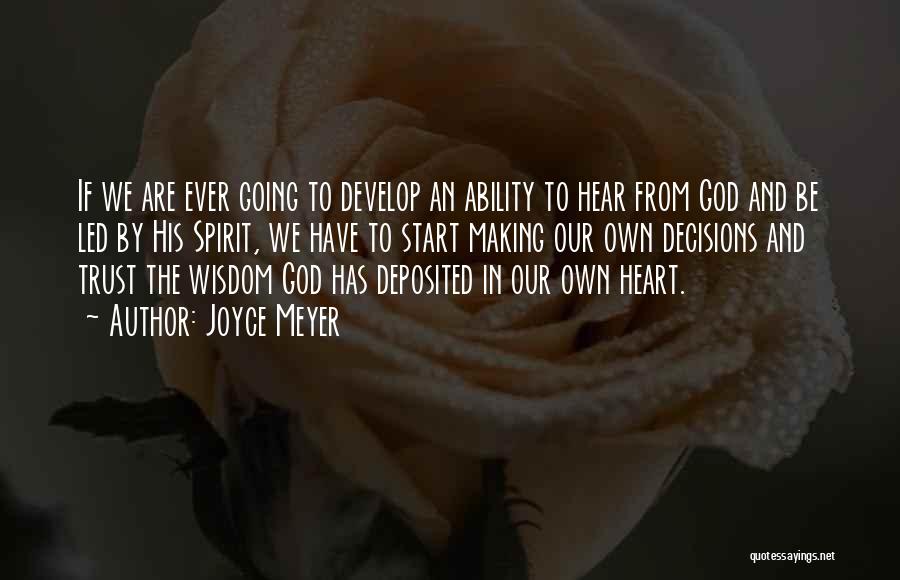 We Trust In God Quotes By Joyce Meyer