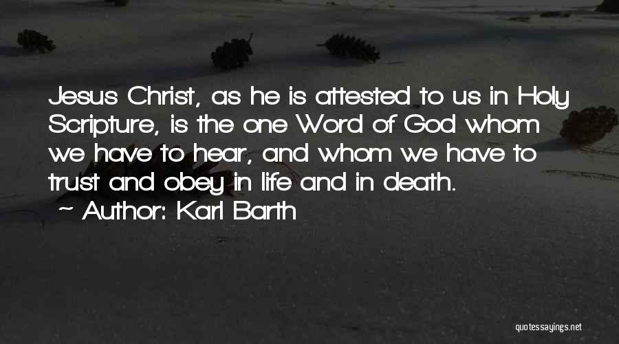 We Trust In God Quotes By Karl Barth