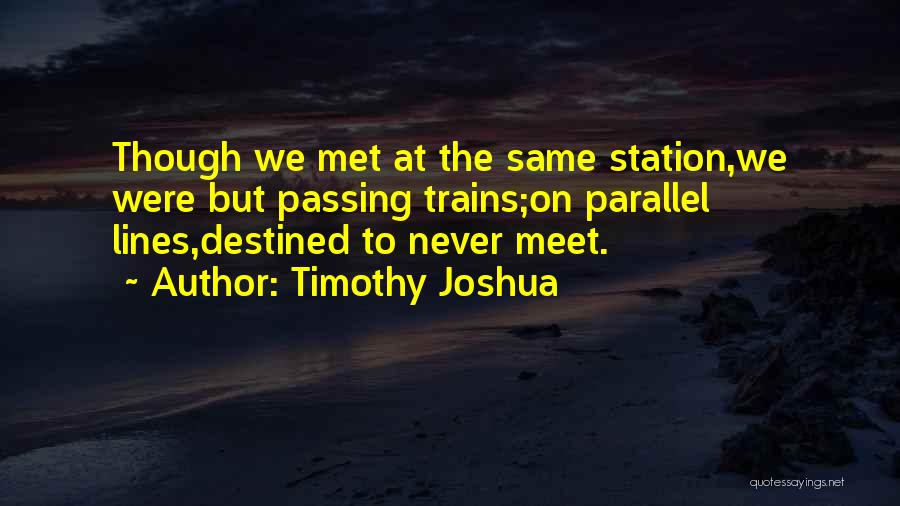 We Were Destined To Meet Quotes By Timothy Joshua
