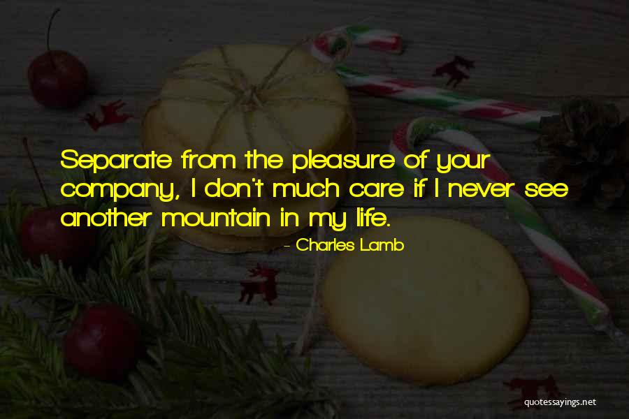 We Will Never Separate Quotes By Charles Lamb