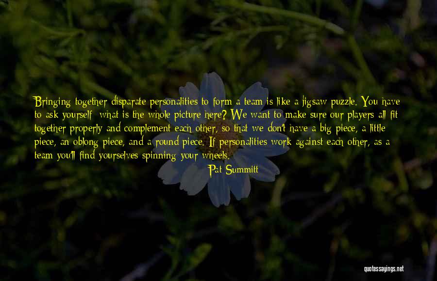 We Work Together Quotes By Pat Summitt We Work Together Quotes By Pat Summitt