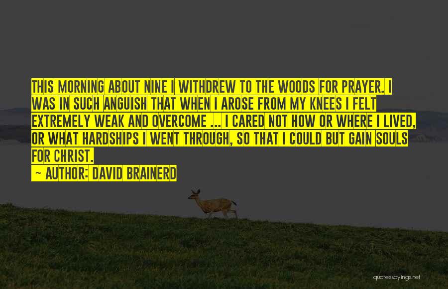 Weak Knees Quotes By David Brainerd