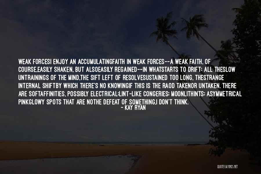 Weak Spots Quotes By Kay Ryan Weak Spots Quotes By Kay Ryan