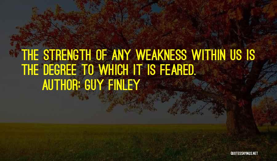 Weakness Comes Strength Quotes By Guy Finley