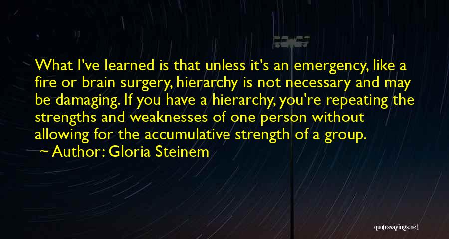 Weaknesses And Strength Quotes By Gloria Steinem