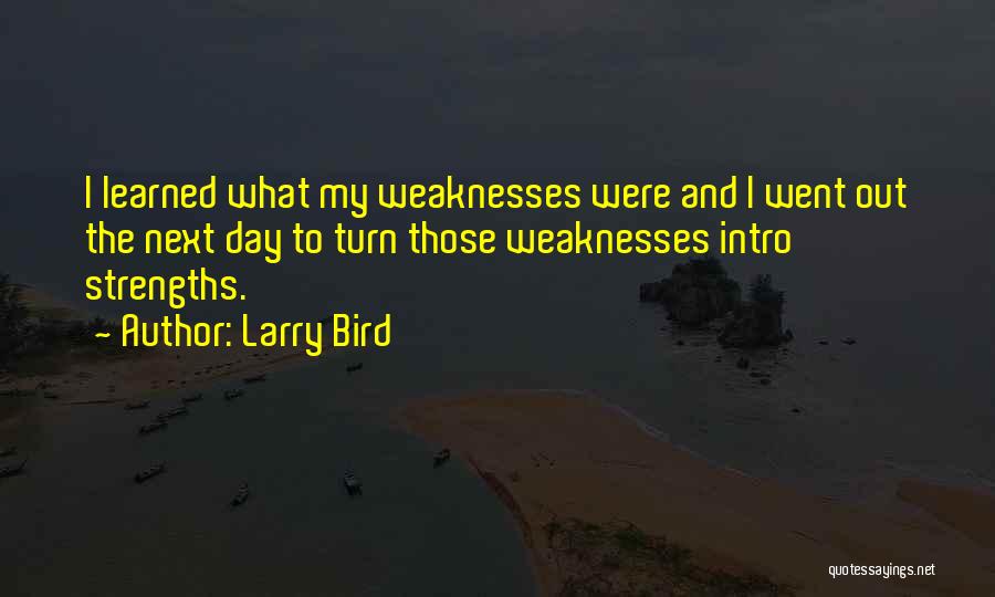 Weaknesses And Strengths Quotes By Larry Bird