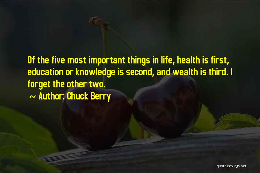 Wealth And Health Quotes By Chuck Berry