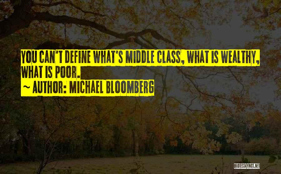 Wealthy Poor Quotes By Michael Bloomberg