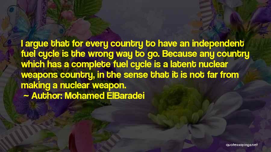 Weapon Quotes By Mohamed ElBaradei
