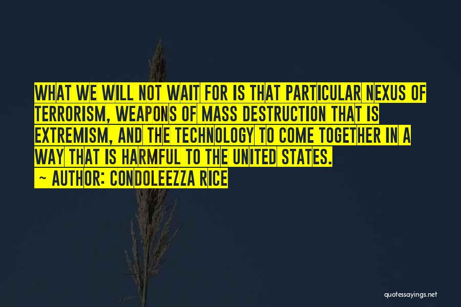 Weapons Of Mass Destruction Quotes By Condoleezza Rice