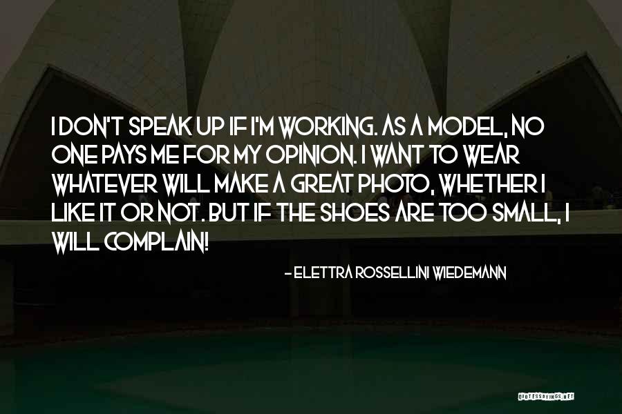 Wear Your Opinion Quotes By Elettra Rossellini Wiedemann