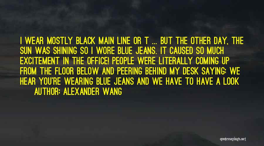 Wearing Blue Quotes By Alexander Wang