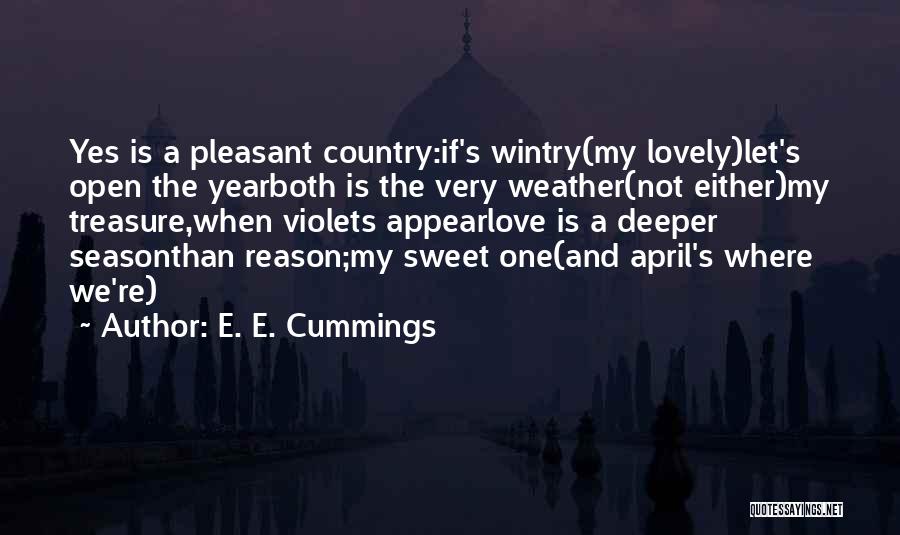 Weather And Love Quotes By E. E. Cummings