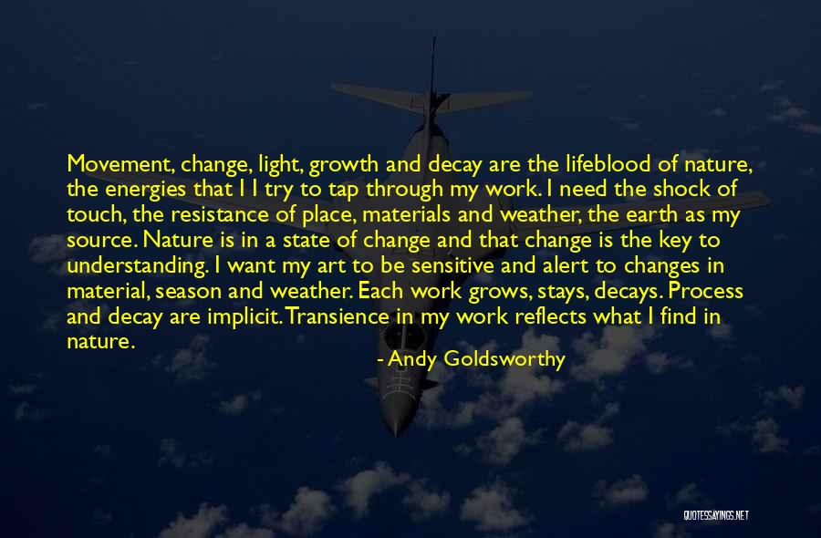 Weather Change Quotes By Andy Goldsworthy