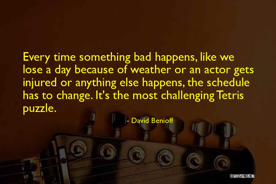 Weather Change Quotes By David Benioff