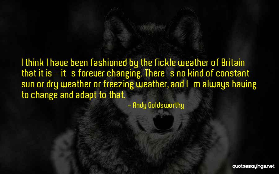 Weather Changing Quotes By Andy Goldsworthy Weather Changing Quotes By Andy Goldsworthy