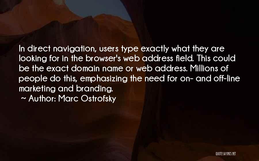 Web Marketing Quotes By Marc Ostrofsky