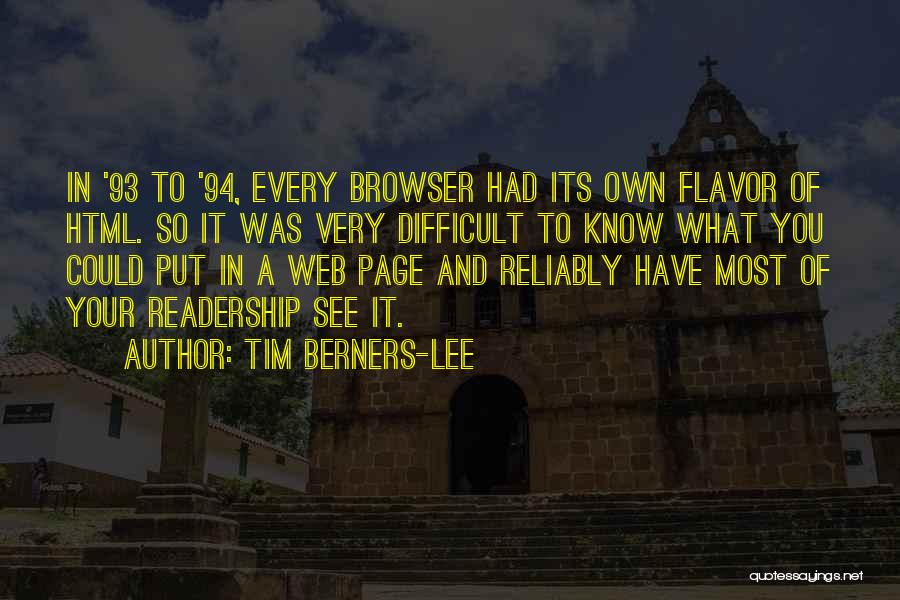 Web Page Quotes By Tim Berners-Lee