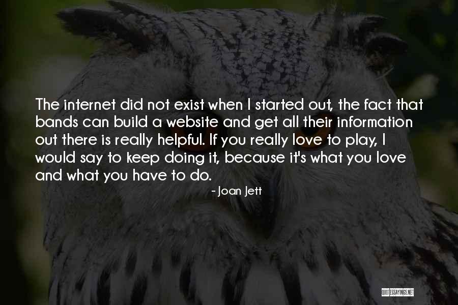 Website Love Quotes By Joan Jett