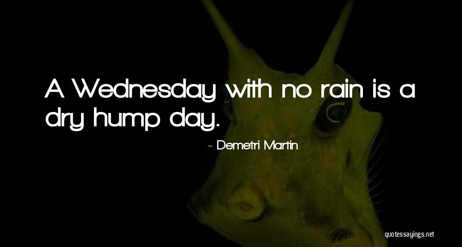 Wednesday Hump Day Quotes By Demetri Martin