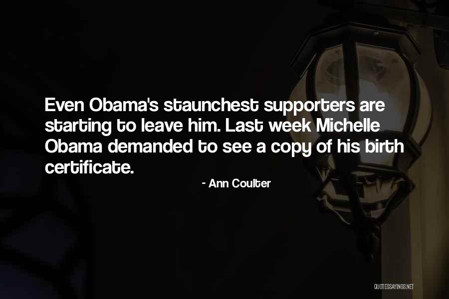 Week Starting Quotes By Ann Coulter