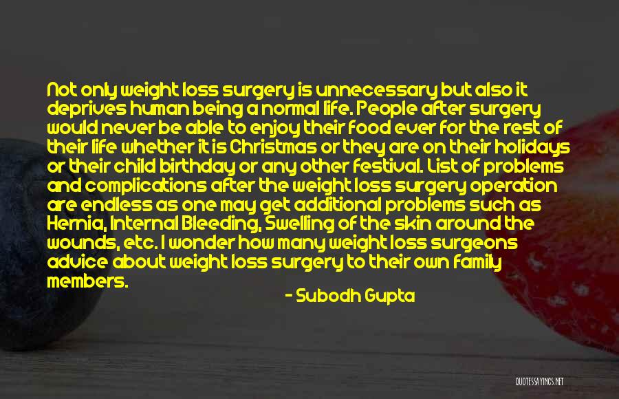 Weight Loss Surgery Quotes By Subodh Gupta