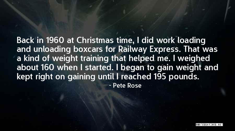 Weight Training Quotes By Pete Rose