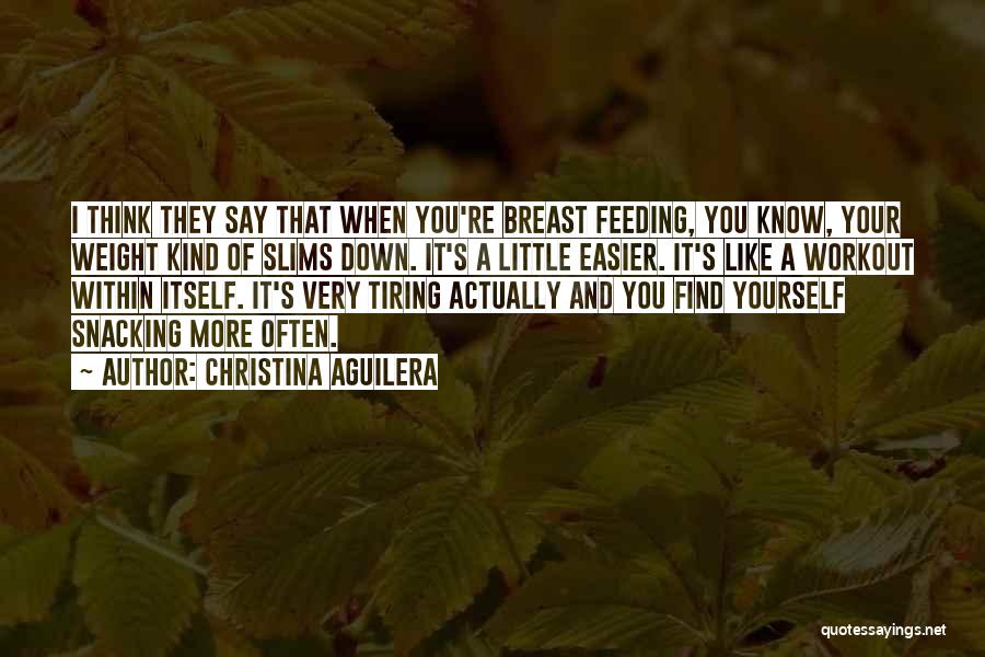 Weight Workout Quotes By Christina Aguilera