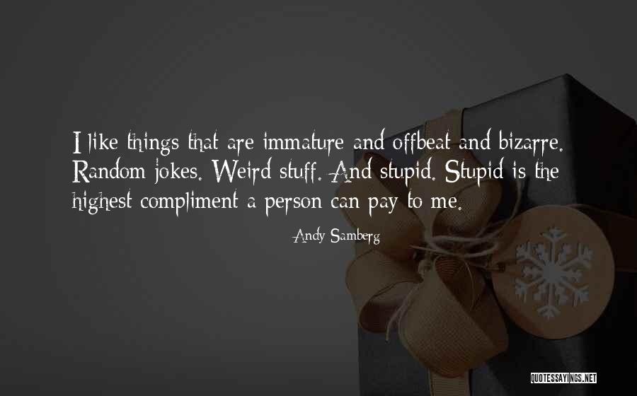 Weird And Stupid Quotes By Andy Samberg Weird And Stupid Quotes By Andy Samberg