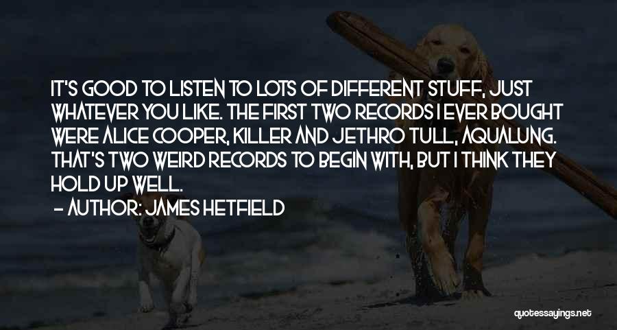 Weird But Good Quotes By James Hetfield